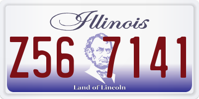 IL license plate Z567141