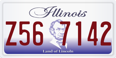 IL license plate Z567142