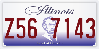 IL license plate Z567143