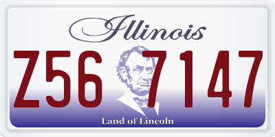 IL license plate Z567147