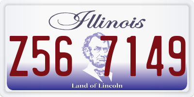 IL license plate Z567149