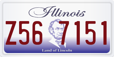 IL license plate Z567151