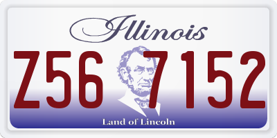 IL license plate Z567152
