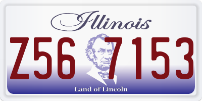 IL license plate Z567153