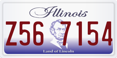 IL license plate Z567154