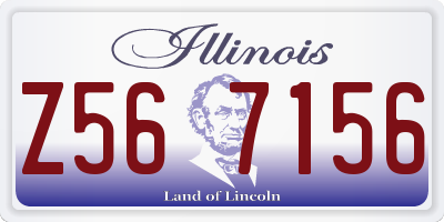 IL license plate Z567156