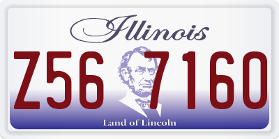 IL license plate Z567160