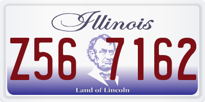 IL license plate Z567162