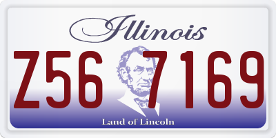 IL license plate Z567169