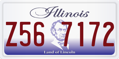 IL license plate Z567172