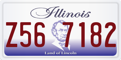 IL license plate Z567182