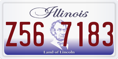 IL license plate Z567183