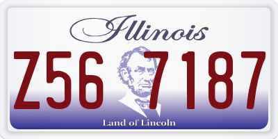 IL license plate Z567187