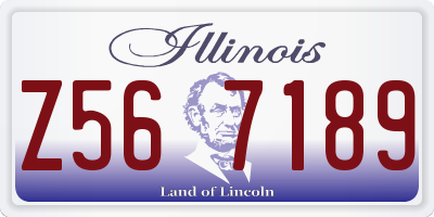 IL license plate Z567189