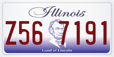IL license plate Z567191