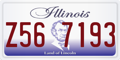 IL license plate Z567193