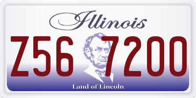 IL license plate Z567200
