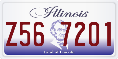 IL license plate Z567201