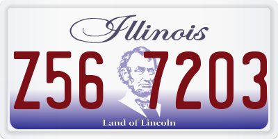 IL license plate Z567203