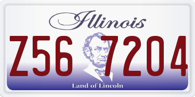 IL license plate Z567204