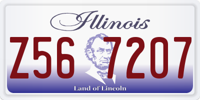 IL license plate Z567207