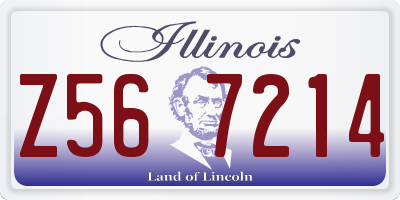 IL license plate Z567214