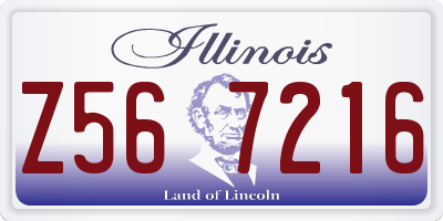 IL license plate Z567216