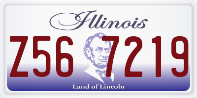 IL license plate Z567219