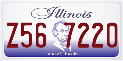 IL license plate Z567220