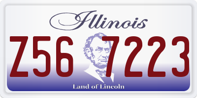 IL license plate Z567223