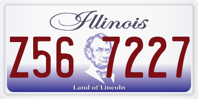 IL license plate Z567227