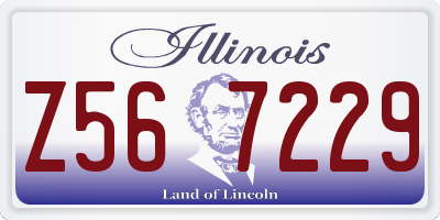 IL license plate Z567229