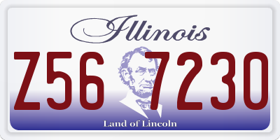 IL license plate Z567230