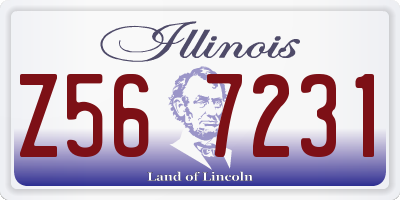 IL license plate Z567231