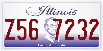 IL license plate Z567232