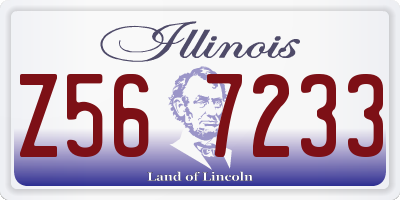 IL license plate Z567233