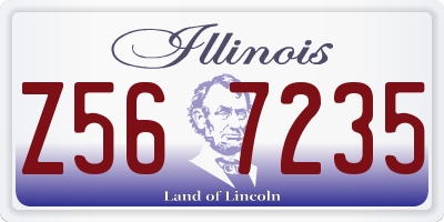 IL license plate Z567235
