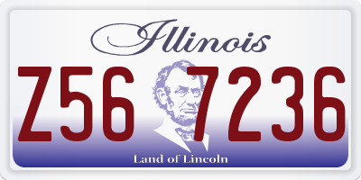 IL license plate Z567236