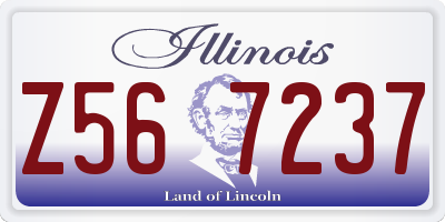 IL license plate Z567237
