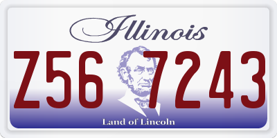 IL license plate Z567243