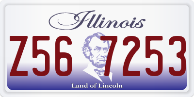 IL license plate Z567253