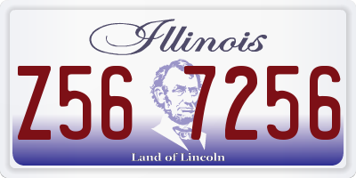 IL license plate Z567256