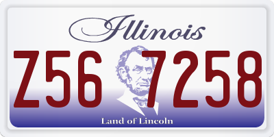 IL license plate Z567258