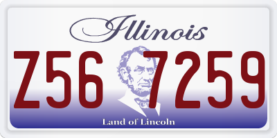 IL license plate Z567259