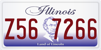 IL license plate Z567266