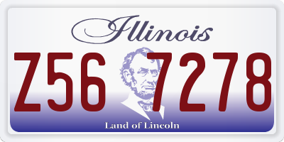 IL license plate Z567278