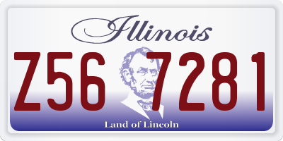 IL license plate Z567281