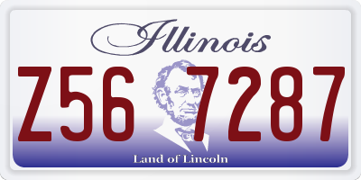 IL license plate Z567287