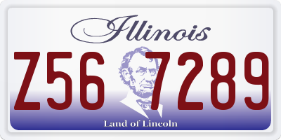 IL license plate Z567289
