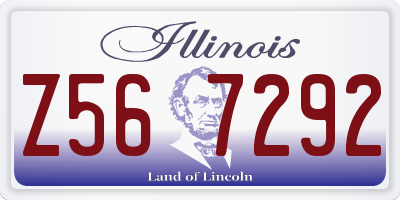IL license plate Z567292